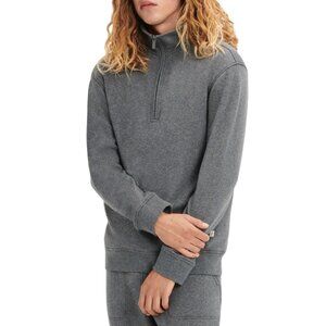 UGG Zeke 1/4 Quarter Zip Sweater Pullover Shirt Mens XL Gray Long Sleeve Cotton